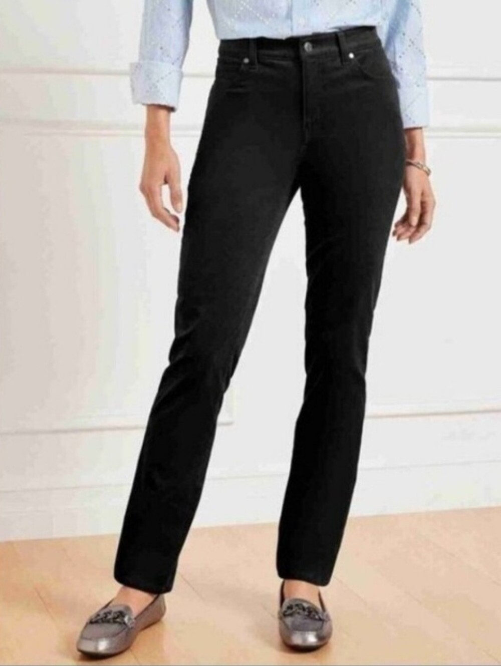 Talbots Black Corduroy Straight Leg Pants
